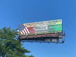 Italian restaurant owner puts up controversial Christopher Columbus billboard in Milford